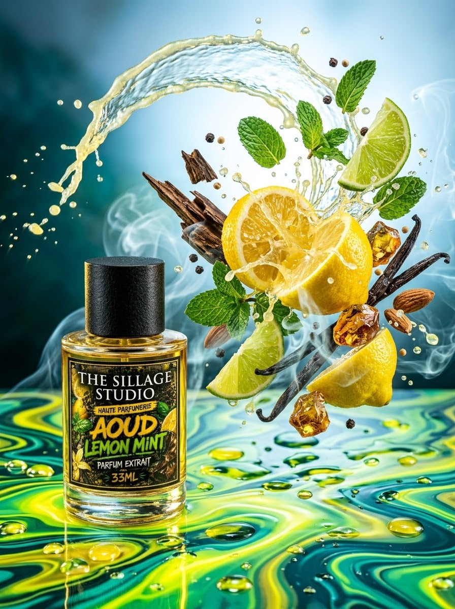 Aoud Lemon Mint – Unisex Lemon Oud Perfume — The Sillage Studio