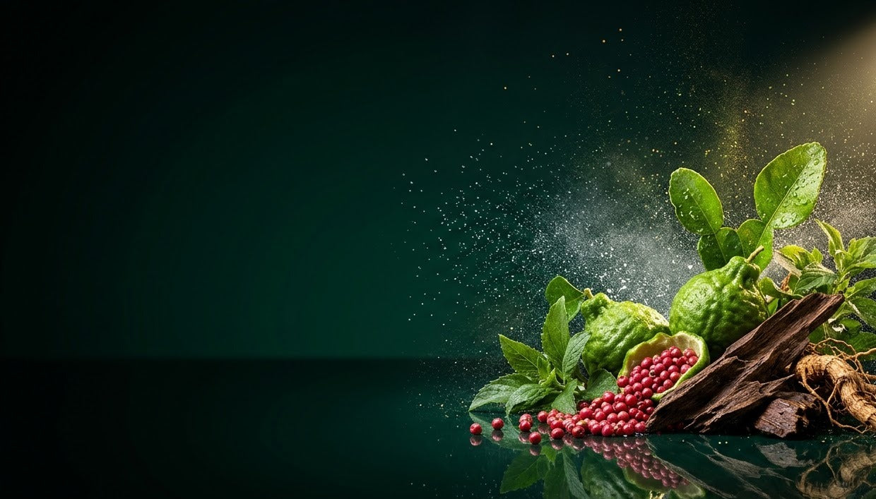 The Sillage Studio — fresh green ingredients hero banner