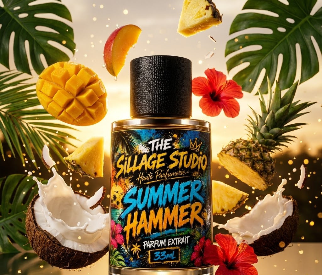 Summer Hammer by The Sillage Studio — Parfum Extrait 33ml, tropical scent-world scene